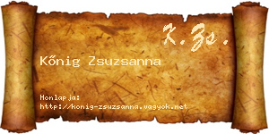Kőnig Zsuzsanna névjegykártya